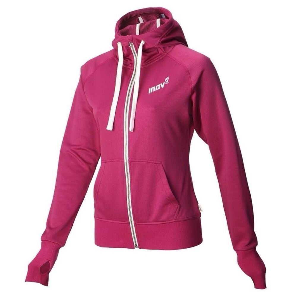 Inov-8 Full Zip Hoodie Jacket in Boysenberry Pink Size Medium